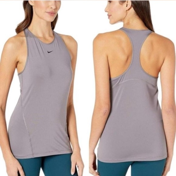 Nike Tops - Nike Pro Grey Dri fit tank top with racer back size lg